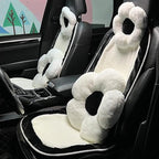 4 Pack Plush Flower Car Headrest Pillow and Lumbar Support Pillow Soft Comfortable Car Headrest Pillow Cute Car Accessories for Car Driving Cute Neck Pillows for Driving Car Decor - Image 4