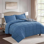 HOMME King Size 3 Pieces All Season Soft Comfortable Down Alternative Reversible Quilted Oversize Comforter Set School Dorm, Machine Washable by Unknown