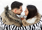 MACEVIA Flannel Fleece Twin Blanket for Couch, Zebra Blanket Black and White for Adult, Lightweight Warm Cozy Soft for Bed Sofa 260GSM, Suitable for All Seasons (Black Zebra,60x80inches) - Image 2