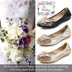 KUNWFNIX Women Ballet Flats Rhinestone Wedding Ballerina Shoes Foldable Sparkly Comfort Slip on Flat Shoes - Image 6