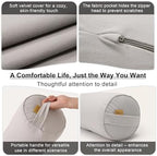 Body Pillow for Adults,Long Round Pillow,Big Cylindrical Pillow,Large Full Bolster Pillows for Side Sleepers (Silver Gray, 59"*7.87") - Image 5