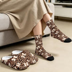 Jeiento Womens Fuzzy Slipper and Socks Winter Warm Gifts for Mom,Wam Cozy Indoor Socks Comfort Home Shoes - Image 3