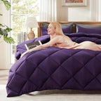 Decroom Lightweight 3 Pieces Comforter Set Cal-King Quilted Duvet Insert - Image 2