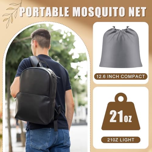 1 Pcs Mosquito Netting for Camping Bed 78 * 39 * 28 Inch, White - Image 5