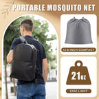 2 Pcs Mosquito Netting for Camping Bed 78 * 39 * 28 Inch, Grey - Image 5