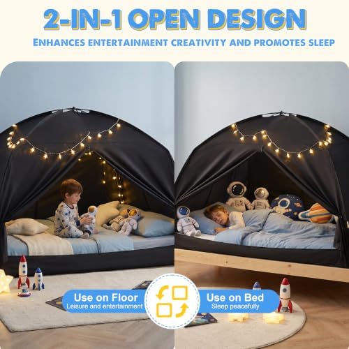 Twin Bed Tent for Kids and Adults, Indoor Blackout Sleeping Play Tents - Image 6
