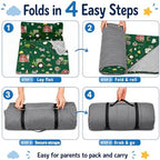 Personalized Toddler Nap Mat with Pillow and Blanket, Monogram Nap Mats for Preschool Daycare, Custom Thickened Large 55”x22.5” Sleeping Bag for Kids, Rollup Sleeping Mat for Boys Girls Gift - Image 6