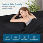 100% Pima Cotton Pillowcases – 800 Series, Ultra Soft & Cooling, King/Super King 20"x36", Set of 2 – Black, Hotel Luxury Quality, Envelope Closure, Skin & Hair Friendly - Image 4