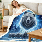 Sleepwish Bear Blanket Sherpa Throw Animal Decor Blanket for Men Teens - Image 2