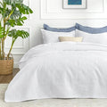 Love's cabin Quilts for Queen Bed White Bedspreads - Soft Bed Summer Quilt Lightweight Microfiber Bedspread- Modern Style Coin Pattern Coverlet for All Season - 3 Piece (1 Quilt, 2 Pillow Shams) by Lovescabin