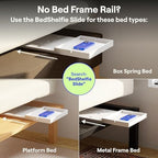 BedShelfie Bedside Shelf for Dorm Room - Cable Catch, Black - Image 6