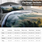 Pamnest King Comforter Set with Sheets, 7 Pieces Forest Nature Bedding - Image 6