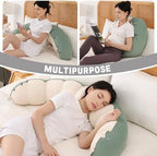 Peallow(Pat. Pend) – Long Round Body Pillow for Adults, Bolster Pillow for Sleeping, Soft and Supportive Pillow for Sleeping & Lumbar Support (Green-White, 59") - Image 6