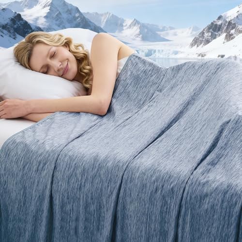 Cooling Blanket Twin Size, 60"x80" Cooling Blankets for Hot Sleepers, Cold Blanket Thin Lightweight Breathable Soft for Couch Bed, Lightweight Blanket Keep Cool for Night Sweats by PENGZHUTECHNOLOGY