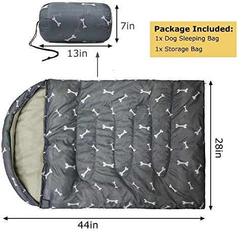 Dog Sleeping Bag Waterproof Warm Packable Dog Bed with Storage Bag for Indoor Outdoor Travel Camping Hiking Backpacking (43''Lx27''W) - Image 2