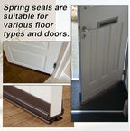 Yaocom 2strip 32" Vinyl U Shape Door Bottom Seal Slide on Door Sweep, Brown - Image 6