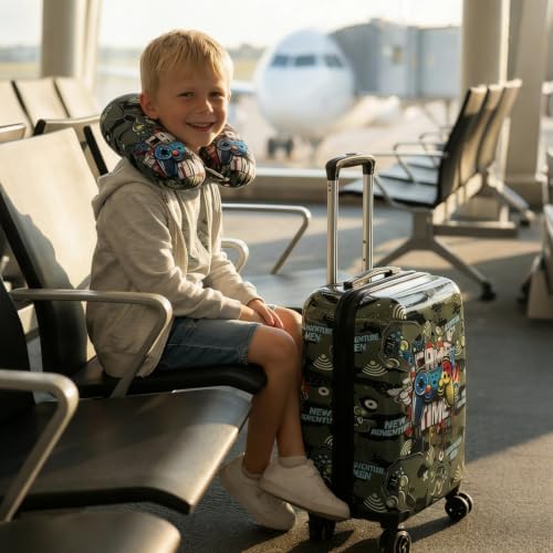 16’’ Kid’s Luggage Set with Spinner Wheels, Hardside with Suitcases,6 Piece - Image 7