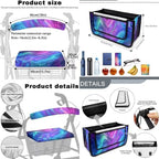 LedBack 3 Piece Set Walker Accessories Blue Purple Walker Seat Cover Soft Rollator Seat and Back Rest Covers Large Capacity Wheelchair Bag for Seniors - Image 6