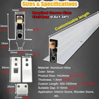 Automatic Door Sweeping Bottom Aluminum 12-59 Inch Long, Concealed Installation - Suitable for Door Bottom Sealing Sound Insulation Windproof Dustproof Light Blocking(80cm/31.5in) - Image 3