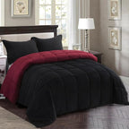 HOMME Over Size 3 Pieces All Season Soft Comfortable Down Alternative Reversible Quilted Oversize Comforter Set School Dorm, Machine Washable by Unknown