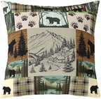 Feelyou Bear Rustic Throw Pillow Covers Soft 16" x 16" - Image 3