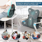 Lumbar Support Pillow(Pat. Pend) for Lower Back Pain Relief – Multi-Functional Ergonomic Lumbar Cushion, Reading Pillow for Office Chair, Car Seat & Sofa,Charcoal Gray - Image 4