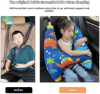 Kids Travel Pillow for Ages 6+ Dinosaur Blue, H-Shaped Head & Neck Support - Image 6