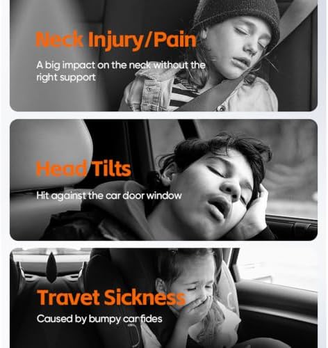 Head Rest Pillow for Car with Hook, Adjustable Car Seat Travel Pillow - Image 5