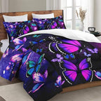 WeCozy King Comforter Set, 3 Pieces Butterfly Galaxy Bedding, All Season - Image 3