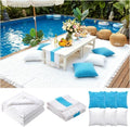 RYCHIC Extra Large Outdoor Picnic Blanket Folding Table Runner 6 Pillows Covers Oversized Sandrpoof Towel Outdoor Rug Family Trip Essentials Summer Vacation Must Have Travel Accessories Lake Day Stuff by RYCHIC
