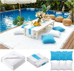RYCHIC Extra Large Outdoor Picnic Blanket Folding Table Runner 6 Pillows Covers Oversized Sandrpoof Towel Outdoor Rug Family Trip Essentials Summer Vacation Must Have Travel Accessories Lake Day Stuff by RYCHIC
