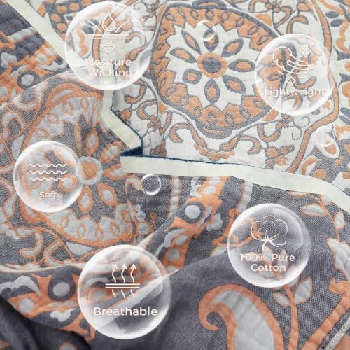 LUTBM Boho Throw Blanket for Bed 60"x80", 100% Cotton Cozy Couch Blankets - Image 7