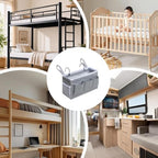 Bedside Storage Organizer Large Capacity Iron Frame Hangable Basket - Image 4