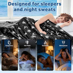 inhand Cooling Blanket King Size (90"x108") - Double Sided Cooling Blankets for Hot Sleepers, Soft Lightweight Summer Blanket for Sofa Bed Couch, Travel, Room Decor House Warming Gifts Charcoal Black - Image 4