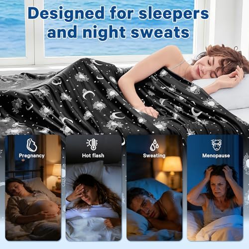 inhand Cooling Blanket King Size (90"x108") - Double Sided Cooling Blankets for Hot Sleepers, Soft Lightweight Summer Blanket for Sofa Bed Couch, Travel, Room Decor House Warming Gifts Charcoal Black - Image 4