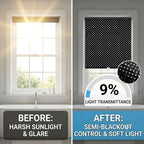 Blackout Blind Shade with Suction Cups, No Drill Roller Window Curtains - Image 2