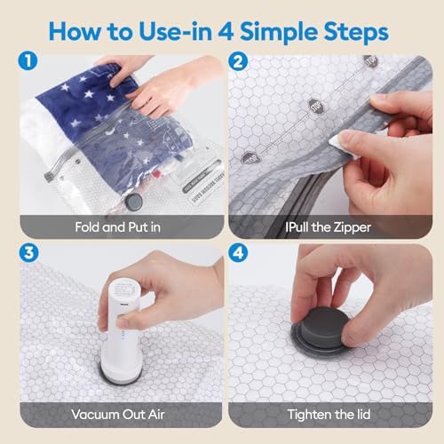 Travel Vacuum Storage Bags for Clothing, Vacuum Bags with Electric Pump - Image 5