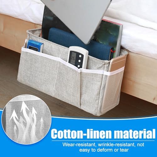 2Pcs Portable Bedside Hanging Caddy (Dark gray ) - Image 4