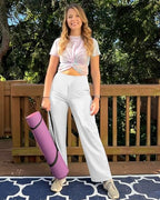 G4Free Yoga Pants for Women Wide Leg Pants with Pockets High Waisted - Image 2