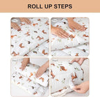 david's kids Toddler Nap Mat with Pillow and Minky Fleece Blanket, 55"x23",Ultra Soft Slumber Bags for Kids, Perfect for Preschool, Daycare, Kids Sleeping Bags with Rollup Design, Woodland Animals - Image 6