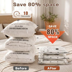 15PC Bag Flat Travel Vacuum Bags with Pump, Vacuum Storage Bags for Clothes - Image 3