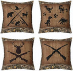 Feelyou Bear Deer Throw Pillow Covers Soft 16" x 16" by Feelyou