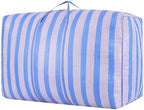 Large Nylon Woven Bag Moving Bag,75L/100L/120L/160L/230L Blue and White Stripes Laundry Bag Reusable Zipper Bag for Packing,Blankets,Duvet (4,100x55x43cm) by Unknown
