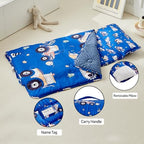 Toddler Nap Mat with Pillow & Minky Dot Blanket, Extra Large Roll Up Sleeping Mat for Daycare, Preschool & Kindergarten,Slumber Bags for Girls - Image 7