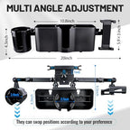 Car Back Seat Organizer with 2 Cup Holders & Tablet Holder, Adjustable Headrest Storage Box with Hook, Fits 5-13 Inch Tablets & Phones, Car Back Seat Organizer for SUV Truck Travel Accessories - Image 2