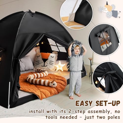Twin Size Bed Canopy Toddler, Kids Bed Tents Indoor Dream Tent on Bunk Bed - Image 7