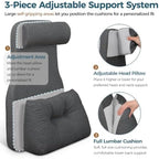 Shinnwa Adjustable Lumbar Support Pillow for Recliner with Headrest - Image 2
