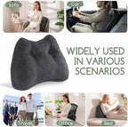 Lumbar Support Pillow for Recliner Chair/Accent Chair/Couch/Office Chair, Tufted Corduroy Back Support Cushion for Elderly, M-Shaped Recliner Cushions for Back Rest, Pain Relief, Reading, Dark Grey - Image 4