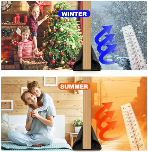 GDHOMM Door Draft Stopper, Door Sweep Noise Blocker Door Draft Guard for Bottom of Door Energy Saving Cold Air Blocker Fits 0.5 to 1.7" Gap,Size Adjustable 30" to 36" (Pack of 2) - Image 5