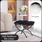 LITA Folding Ottoman, Foldable Footrest Stool, Portable Small Foot Stool for Couch, Collapsible Foot Rest Ottoman for Sofa, Accent Padded Ottomans for Lazy Chair, Living Room, Bedroom - Image 5
